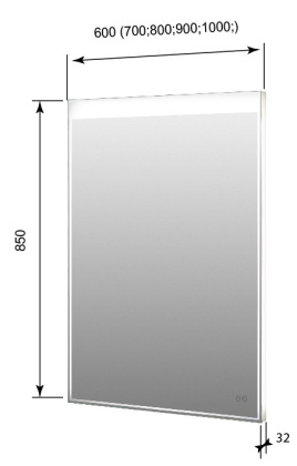 Зеркало Aquanet Палермо NEW 6085 LED Зеркало Aquanet Палермо NEW 6085 LED