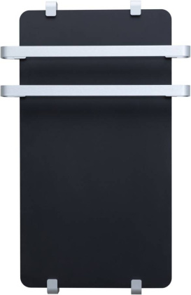 Полотенцесушитель электрический Allen Brau Infinity 80x44 с рейлингом 2.0 и креплением, серебро браш