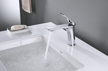 Смеситель для раковины латунь, хром S9101