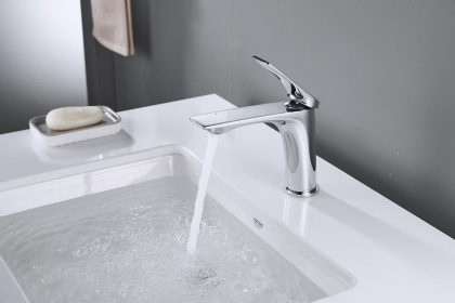 Смеситель для раковины латунь, хром S9101