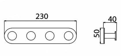Вешалка-4 крючка Timo Saona 13015/16 белый матовый Вешалка-4 крючка Timo Saona 13015/16 белый матовый