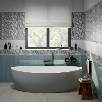 Бордюр настен. VB\A69\13031R Бела-Виста белый 14,5см*89,5см*11мм (1уп/6шт/0,779м2) обрезной, шт