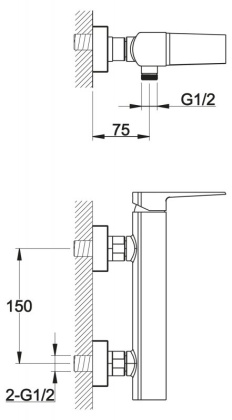 ARLIE Смеситель для душа, хром ARL-ESDM-CRM ARLIE Смеситель для душа, хром ARL-ESDM-CRM