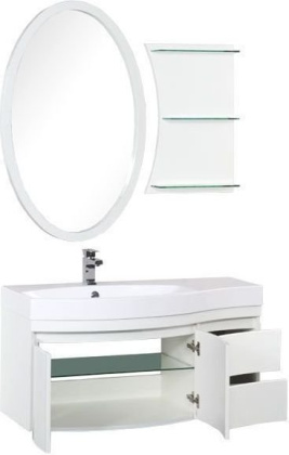 Мебель для ванной Aquanet Опера 115 L белый (2 дверцы 2 ящика) Мебель для ванной Aquanet Опера 115 L белый (2 дверцы 2 ящика)