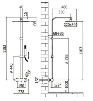 Душевая стойка Paffoni City ZCOL664NO черный матовый Душевая стойка Paffoni City ZCOL664NO черный матовый