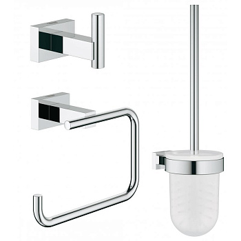 Комплект Grohe Essentials Cube из 3 предметов, 18х59 см, хром, 40757001
