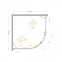 MOLVENO-R-11-100+30-P-Cr Душевой уголок Условные размеры, мм:1300x1300x1950 Габариты с диапазоном регулировок, мм:(1280-1305)x(1280-1305)х1950 Ширина входа, мм:480  MOLVENO-R-11-100+30-P-Cr Душевой уголок Условные размеры, мм:1300x1300x1950 Габариты с диапазоном регулировок, мм:(1280-1305)x(1280-1305)х1950 Ширина входа, мм:480