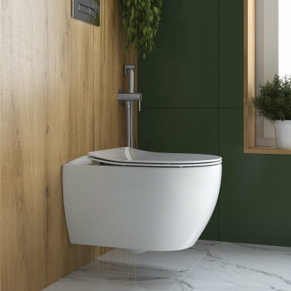 Унитаз подвесной безободковый с функцией биде CEZARES COMFORT CZR-191-TH/BS Унитаз подвесной безободковый с функцией биде CEZARES COMFORT CZR-191-TH/BS