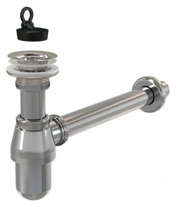 Сифон для умывальника DN32 с донным клапаном 5/4", металл Сифон для умывальника DN32 с донным клапаном 5/4", металл