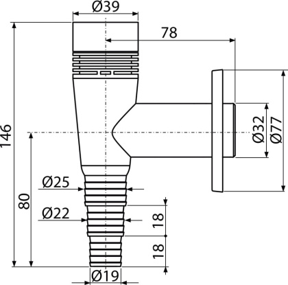 Сифон для стиральной машины наружный с разрывным клапаном, белый  Сифон для стиральной машины наружный с разрывным клапаном, белый