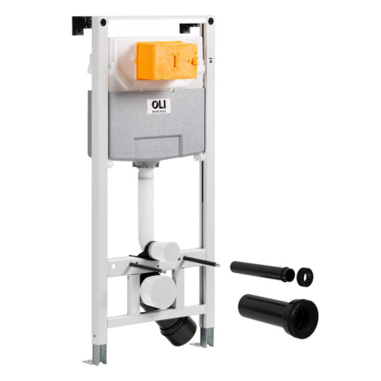 Сет: OLI 120 ECO Sanitarblock pneumatic+Панель KARISMA, хр гл+Унитаз Point Меркурий, т.сер PN41831GM