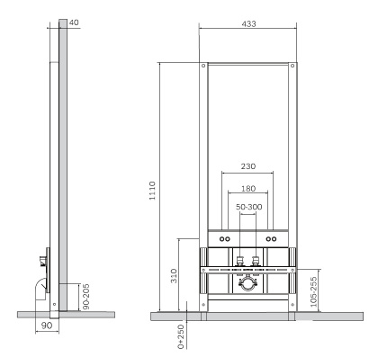 I032701 Система Инсталляция для биде
