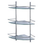 Полка стеклянная тройная, 30,5х61х30,5 см, хром, K-3133