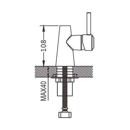 Отдельный  корпус для кухонного смесителя с гайкой, S143, Латунь хром, Shevanik Отдельный  корпус для кухонного смесителя с гайкой, S143, Латунь хром, Shevanik
