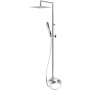 PORTA-CD-01 Душевая стойка со смесителем, ручным и верхним душем 200 мм нержавеющая сталь, исполнение хром