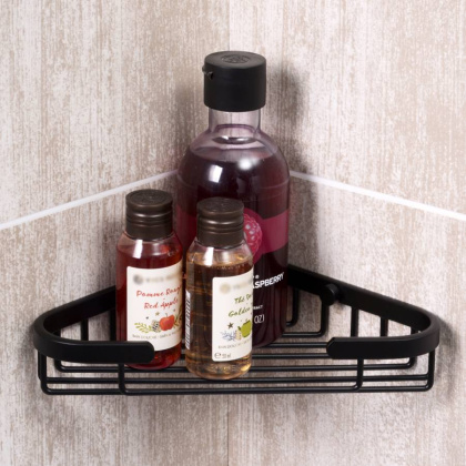 Полка металлическая, 20,3х3,5х13 см, черная, K-733B