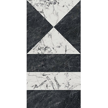 Бьянко Неро белый чёрный лаппатированный обрезной 60x119,5x0,9