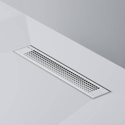 W02SC-P11-040-01SB PrimeFlow Трап для душа линейный универс затвор Cut Gradient 40см цвет сталь мат