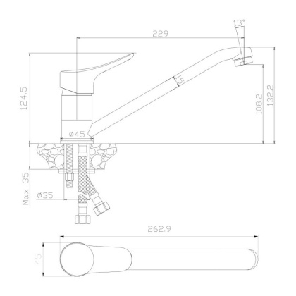 Смеситель д/кухни ARRIBA, арт.09400AR Смеситель д/кухни ARRIBA, арт.09400AR