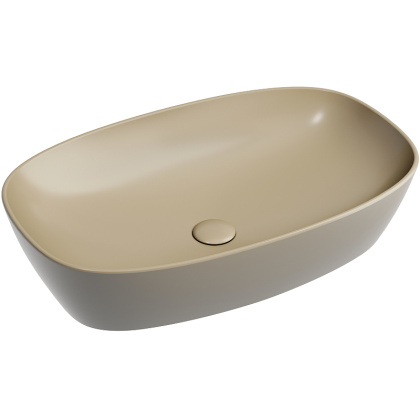 Умывальник чаша накладная овальная (цвет Капучино Матовый) Element 600*380*138мм