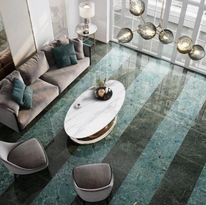 Риальто зеленый темный лаппатированный обрезной 60x119,5x0,9