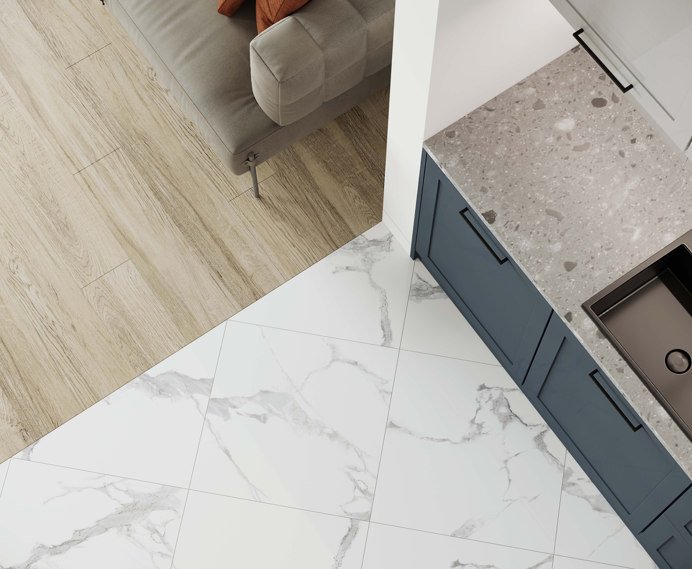 Statuario Crown Керамогранит белый 60x60 сатинированный Statuario Crown Керамогранит белый 60x60 сатинированный