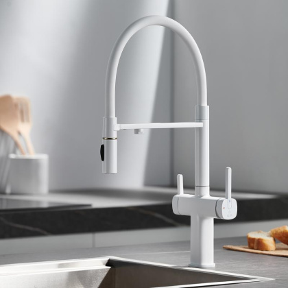 Смеситель для кухни с гибким изливом ROSE R358 R358C