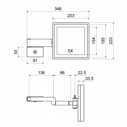 Зеркало с подсветкой Timo Selene 14076/03 черный Зеркало с подсветкой Timo Selene 14076/03 черный
