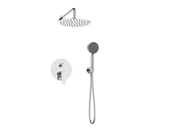 ANCONA Душевой комплек (Встр.смесит.для душа с переключ. на два выхода, верхн.душ 25см, ручной душ со шлангом, штуцером и держ.) хром, ANCONA-DSET-CRM ANCONA Душевой комплек (Встр.смесит.для душа с переключ. на два выхода, верхн.душ 25см, ручной душ со шлангом, штуцером и держ.) хром, ANCONA-DSET-CRM