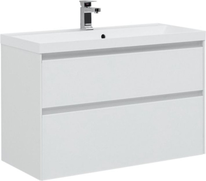 Мебель для ванной Aquanet Гласс 100 белый Мебель для ванной Aquanet Гласс 100 белый