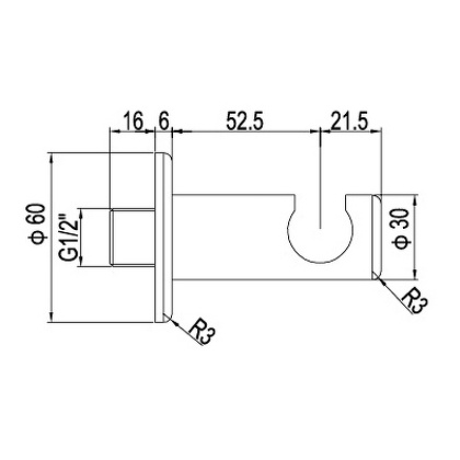 Держатель ручного душа с подключением RGW SP-183