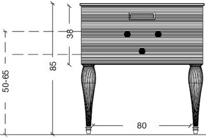 Тумба Linea 80 белая+Хром_Комплект 842-080-WCR Boheme Тумба Linea 80 белая+Хром_Комплект 842-080-WCR Boheme