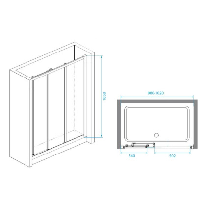 Душевая дверь RGW CL-111, RGW 410911110-11