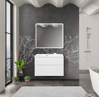Тумба с раковиной подвесная BelBagno MARINO-H60 80 Rovere Nature, раковина белая