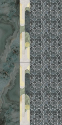 Декор T017\14024 Джардини серый темный мозаичный 37.5*45*10 (уп\5шт), шт