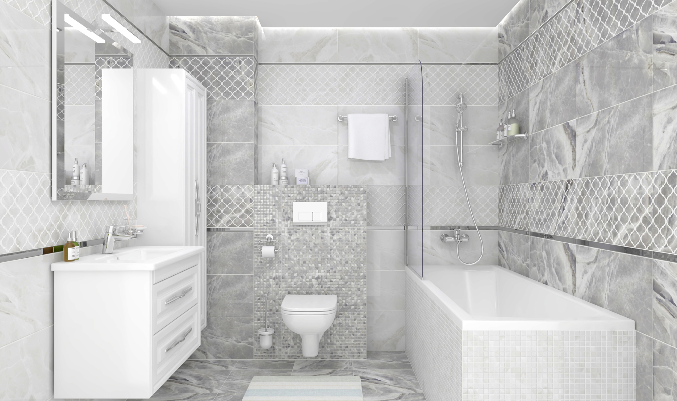 Мозаика Plazma серый 30*30,шт