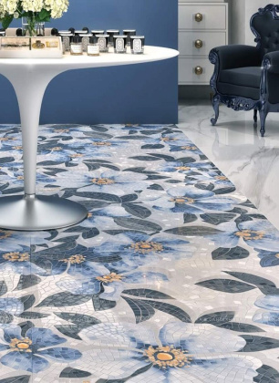 Керамогранит SG591002R Розелла синий декорированный лаппатированный 119,5*238,5*11 (1шт/2,85м2), м2