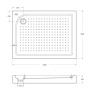 Акриловый поддон BelBagno TRAY-BB-AH-100/80-15-W-L