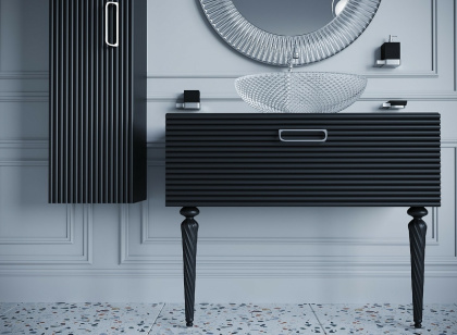 Тумба Linea 80 черная + Хром_Комплект 842-080-BCR Boheme Тумба Linea 80 черная + Хром_Комплект 842-080-BCR Boheme