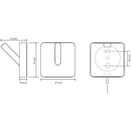 Крючок Bemeta Solo 139106172 Хром Крючок Bemeta Solo 139106172 Хром