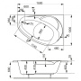 Акриловая ванна VAGNERPLAST FLORA 150x100 Right
