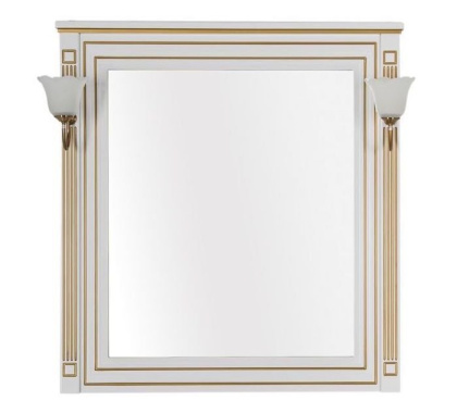 Зеркало Aquanet Паола 90 белый/золото
