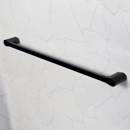 Держатель полотенец Glan одинарный, 64х3х6 см, черный, K-5130