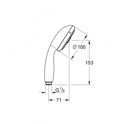 Душ ручной Grohe Tempesta New 28421002 хром
