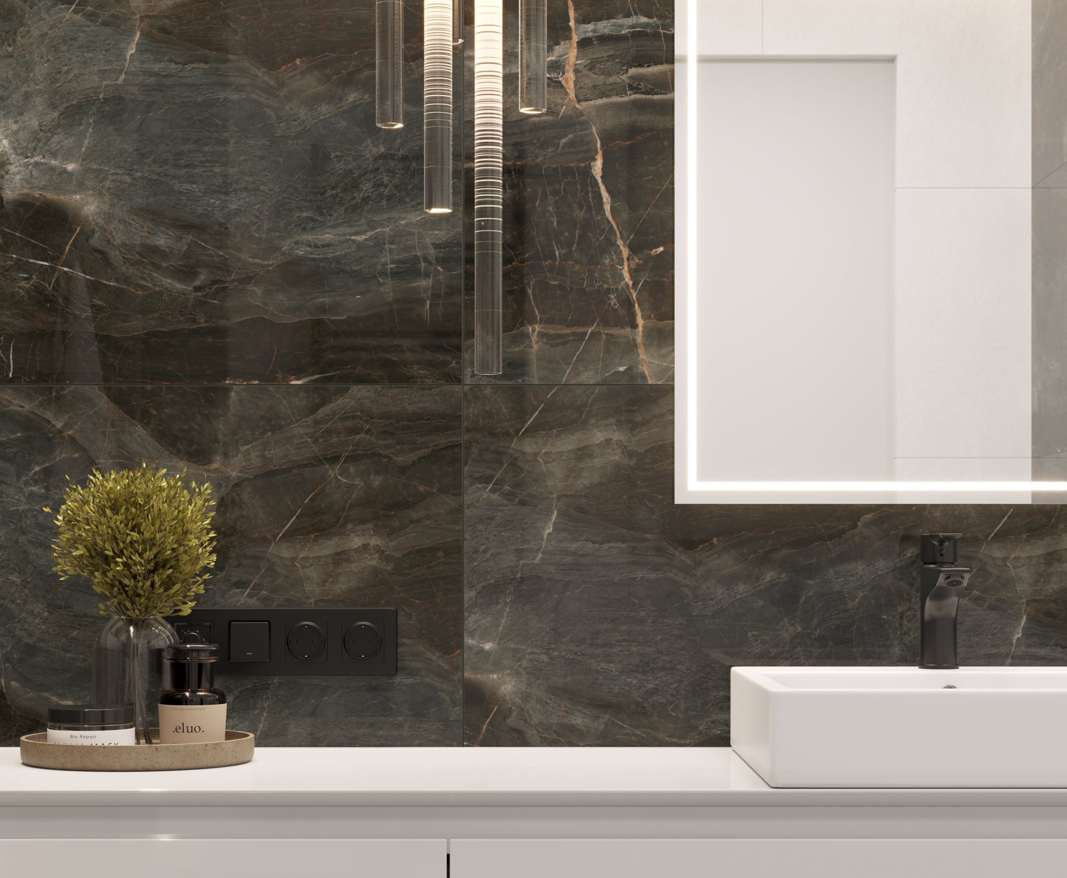 Stellar Wind Керамогранит темно-серый 60x120 Полированный