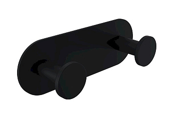 Двойной крючок для полотенец в комплекте с креплением Piave черный мат. 3015-0014-AB, шт