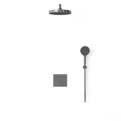 Душевой комплект VSFW-4I212GM встраиваемый, двухрежимный, вороненая сталь