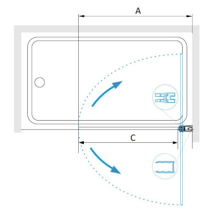 Шторка на ванну RGW SC-109B (H-1400), RGW 4111109107-14