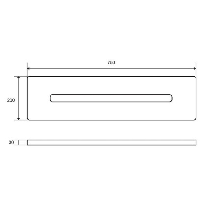 Полка для ванны Excellent Level WAPO.LEVEL-SZARY Серая