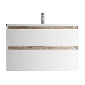 M85AFHX1002WG X-Joy, База под раковину, подвесная, 100 см, 2 ящика, Белый глянец